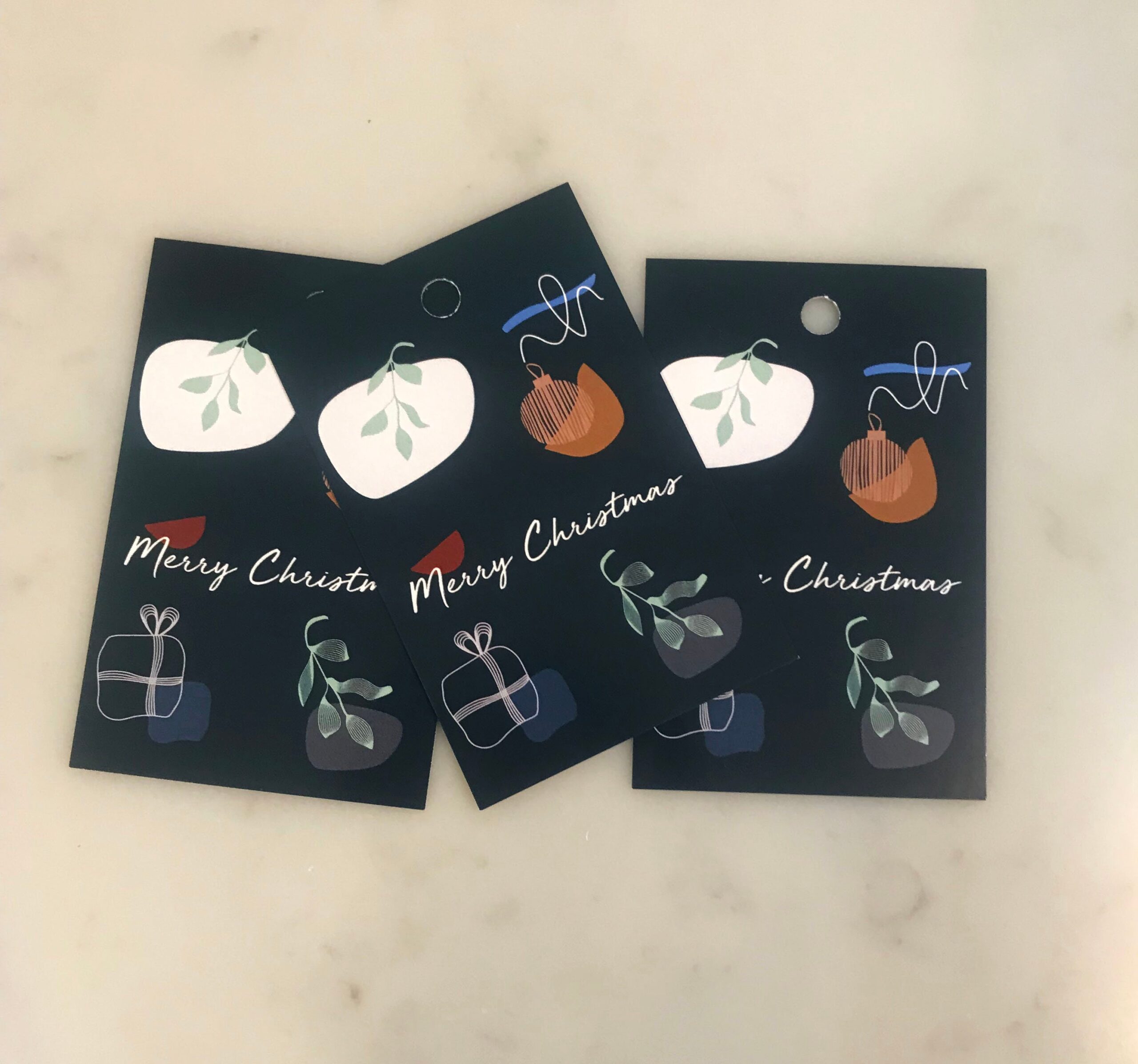 Serene Deep Blue Gift Tag (3 pack) - Image 3