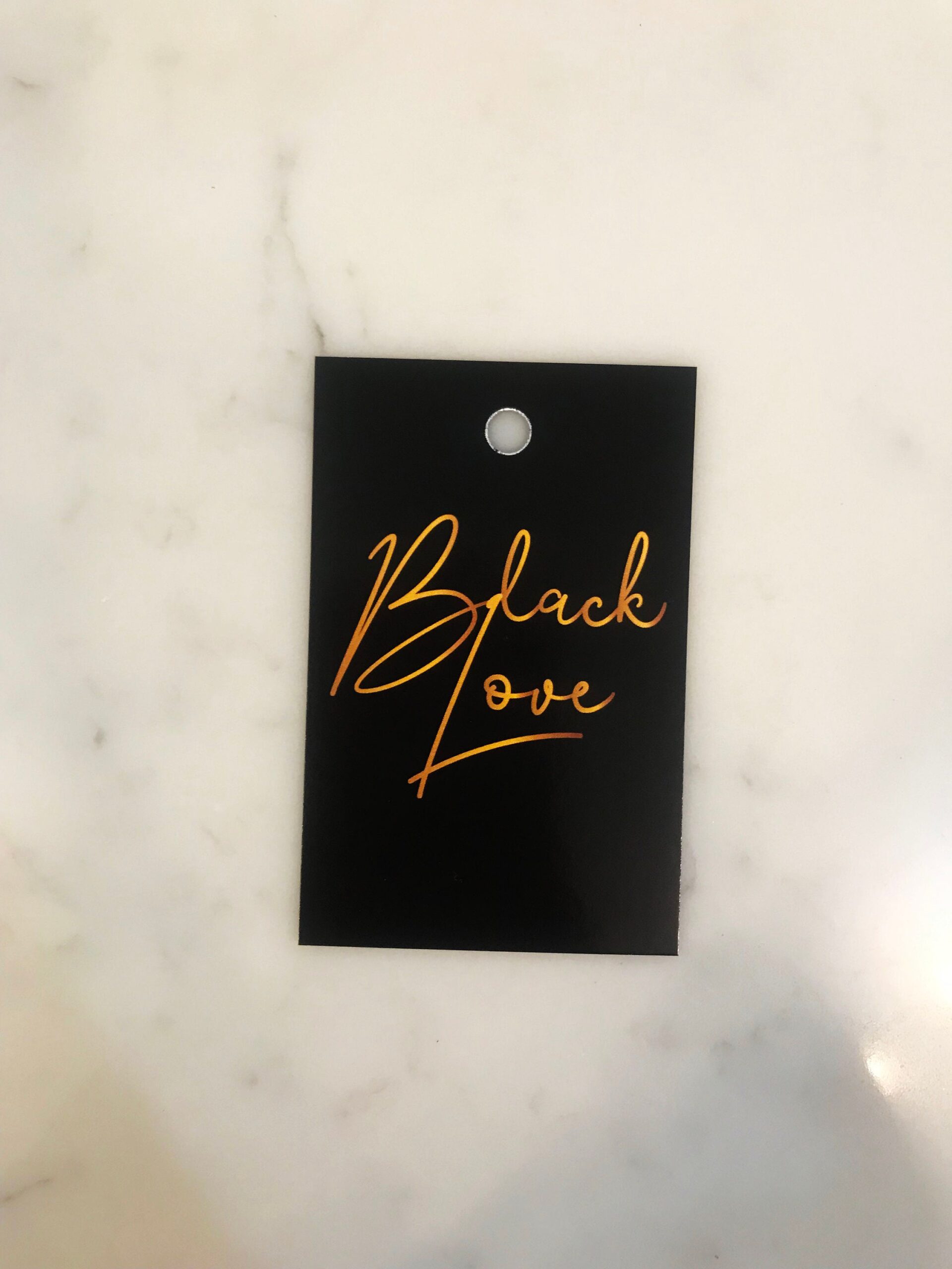 Black and Gold Black Love Gift Tags (3 pack) - Image 2