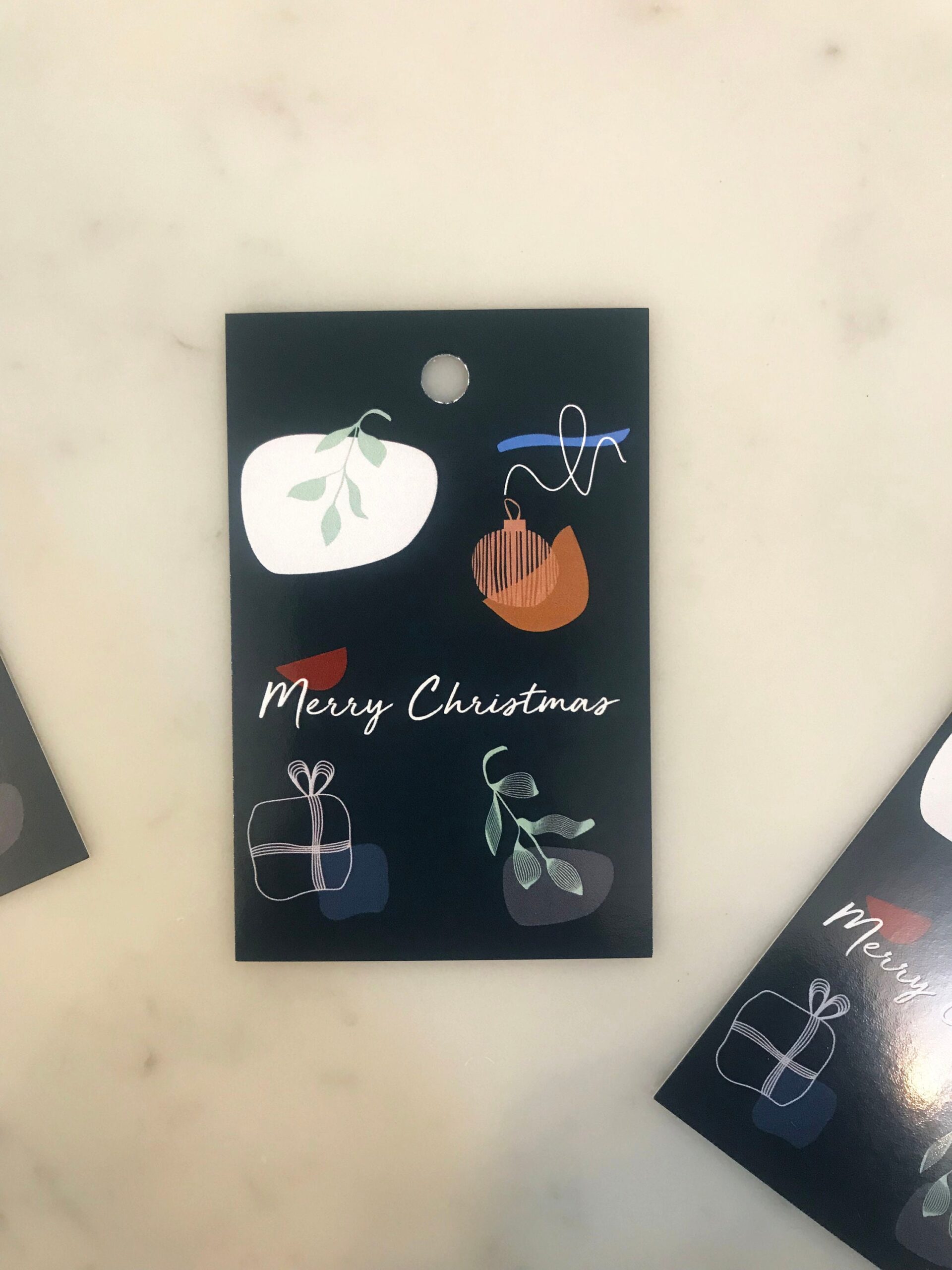 Serene Deep Blue Gift Tag (3 pack) - Image 2