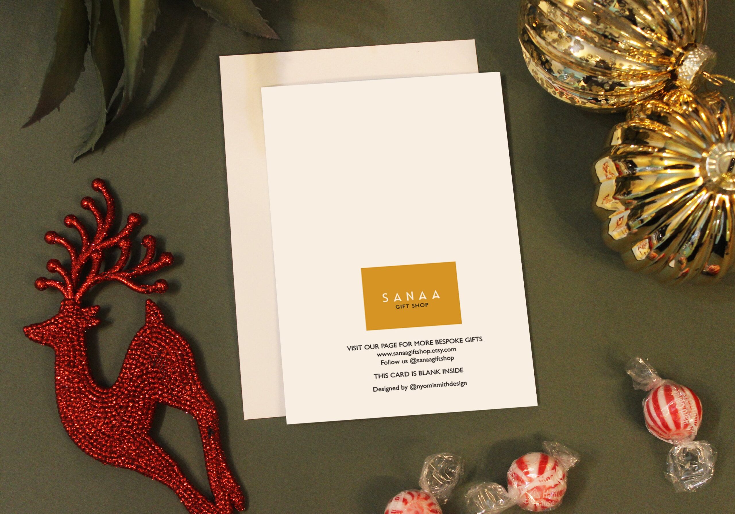 Black Family Christmas card pack, winter greeting cards, Festive cards dark complexion - Image 5