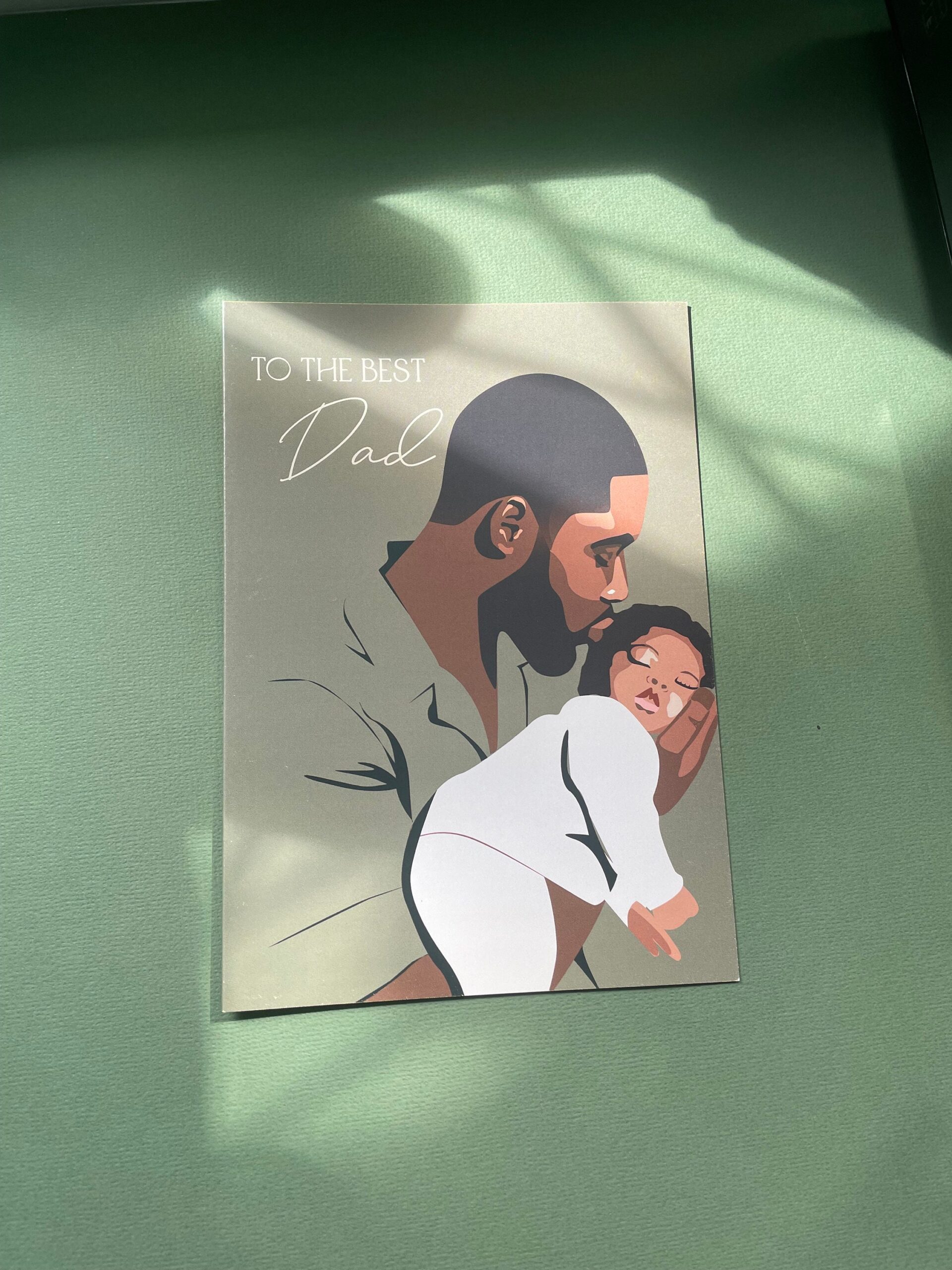 Happy Father's Day Greeting Card, To the Best Dad, Black Father's Day Card, Dark Skin Dad, Diverse Greeting Card, Happy First Fathers Day - Image 7